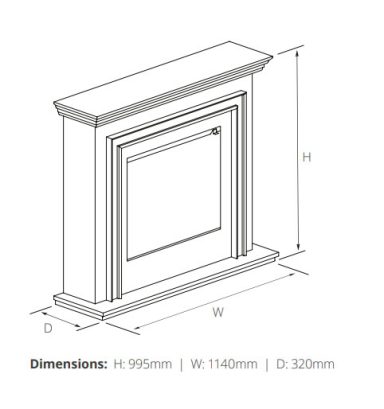 Flamerite Capella electric fire measurements 