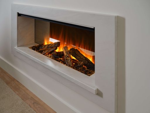 Close up view from the side of the Holbury 1600 suite in white