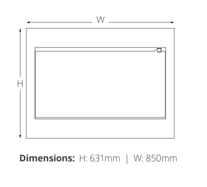 dimensions for flamerite e-fx SL 750s electric fire