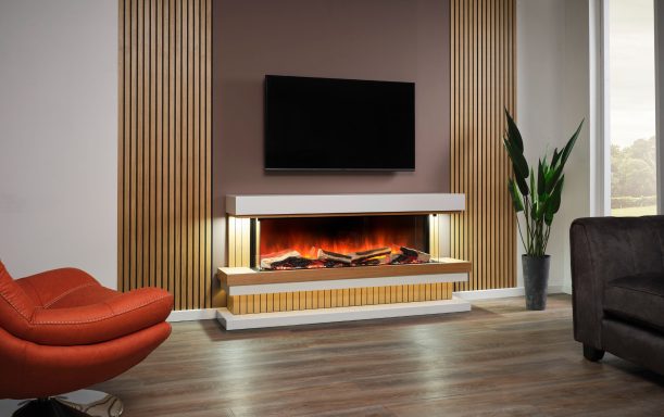 Flamerite E-FX Elara 1300 suite, with optional plinth