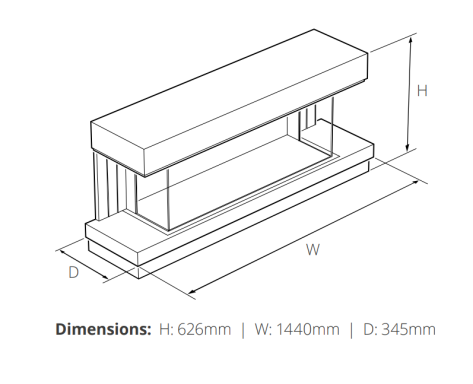 Dimensions for E-FX Elara 1000 suite