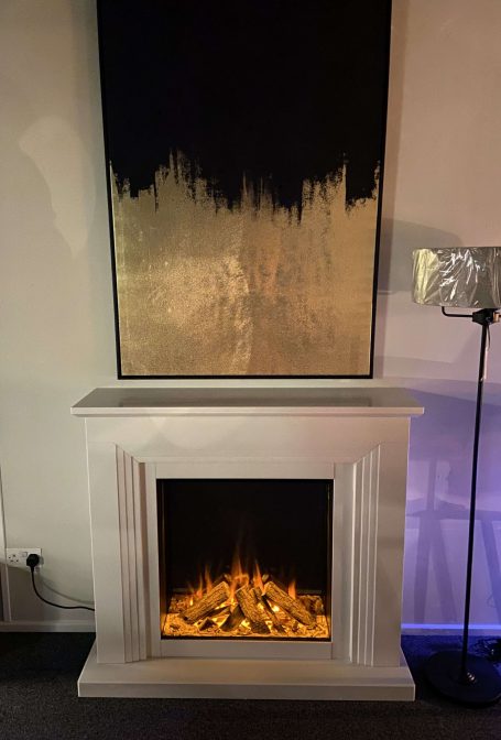 black edition british fires 650sq electric fire with AR glass