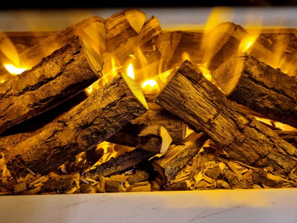real logs in a modern electric fire