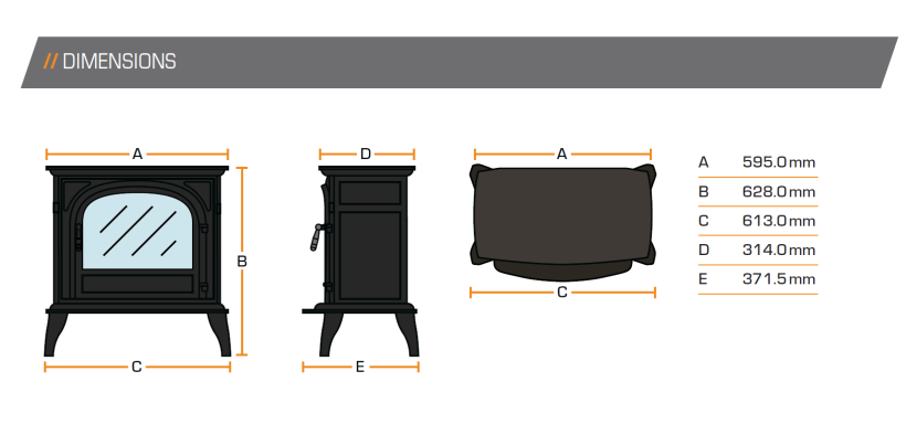 British fires hinton electric fire stove dimensions