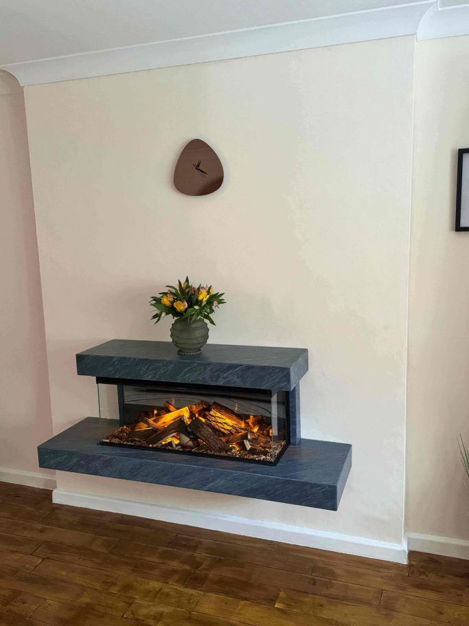 British fires electric fire suite, in our Alcester showroom